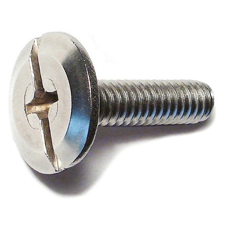Midwest Fastener 1/4"-20 x 1 in Combination Phillips/Slotted Truss Machine Screw, Plain Stainless Steel, 50 PK 51250